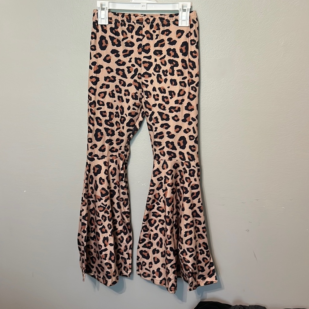 Girl leopard bell bottoms